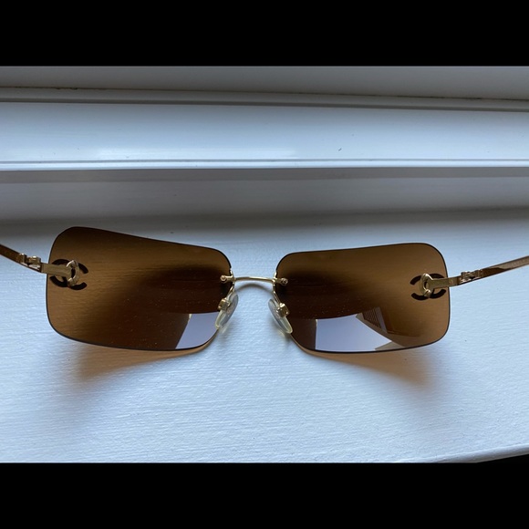 Chanel sunglasses vintage rhinestone sides y2k main image 11